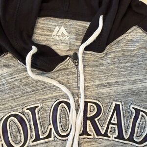 Majestic Black and Gray Colorado Zip-Up Hoodie